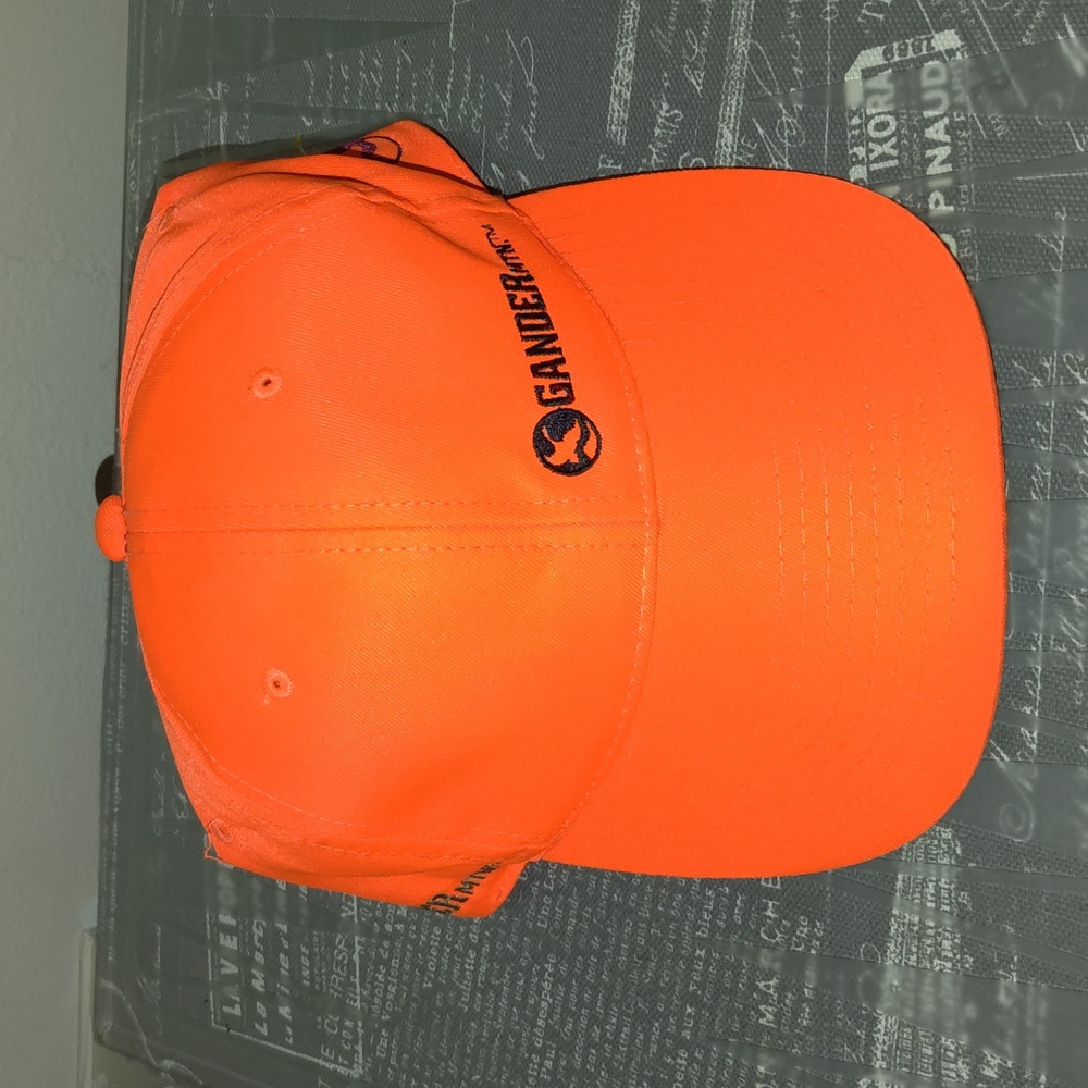 Gander Mountain Embroidered Logo Neon Orange Strapback Cap Hat